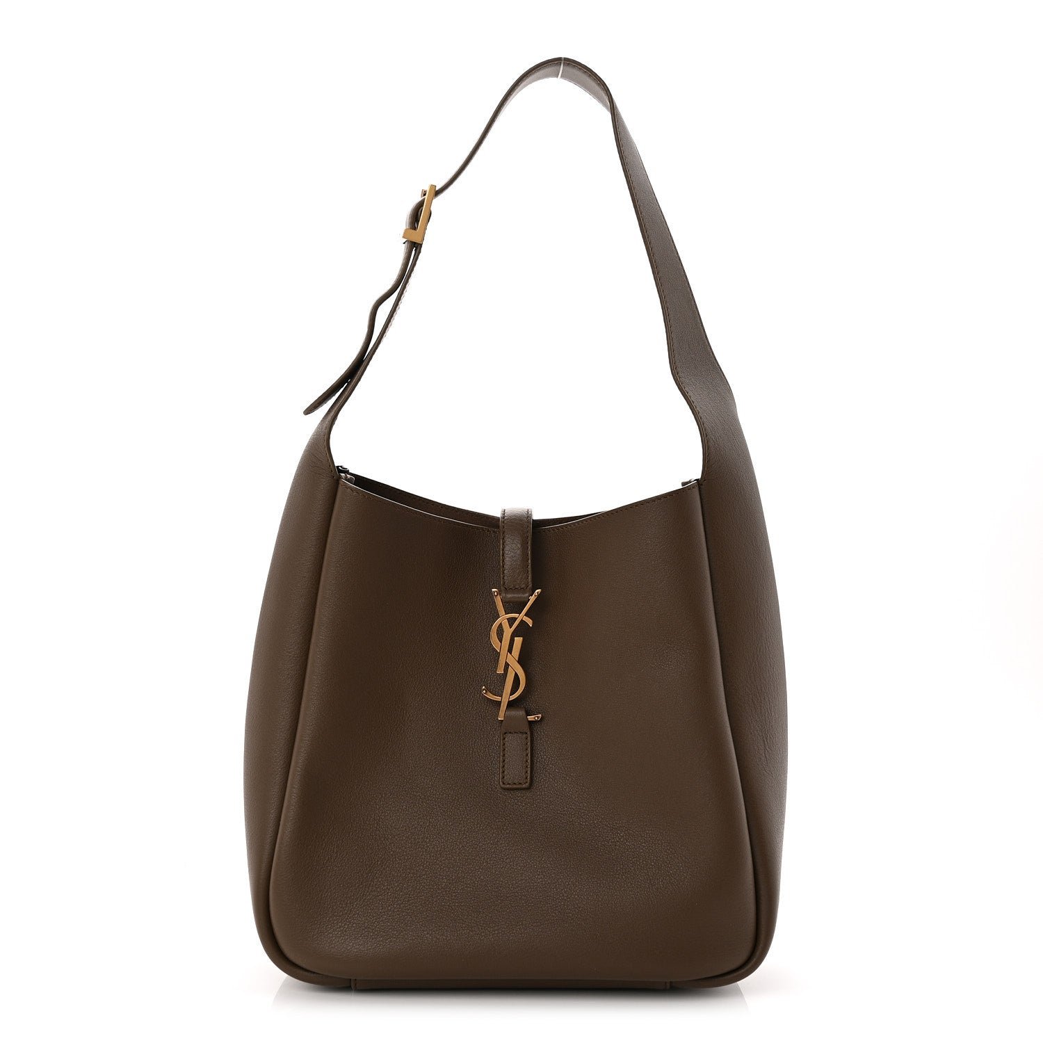 Saint Laurent Smooth Calfskin Small Le 5 A 7 Soft Hobo New Pecan Brown