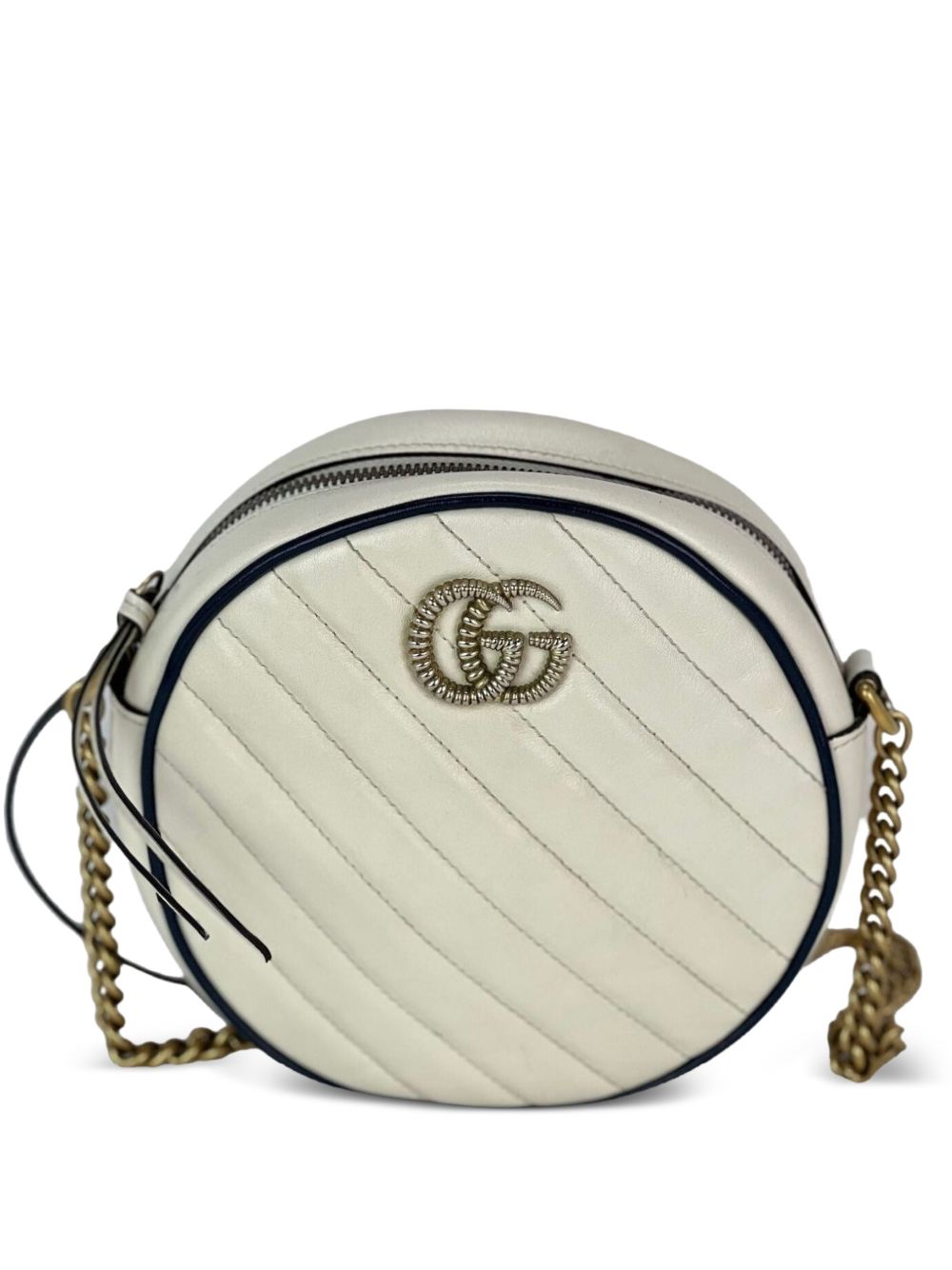GG matelassé round shoulder bag