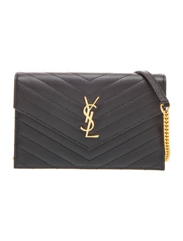 Quilted Cassandre Envelope Chain Wallet