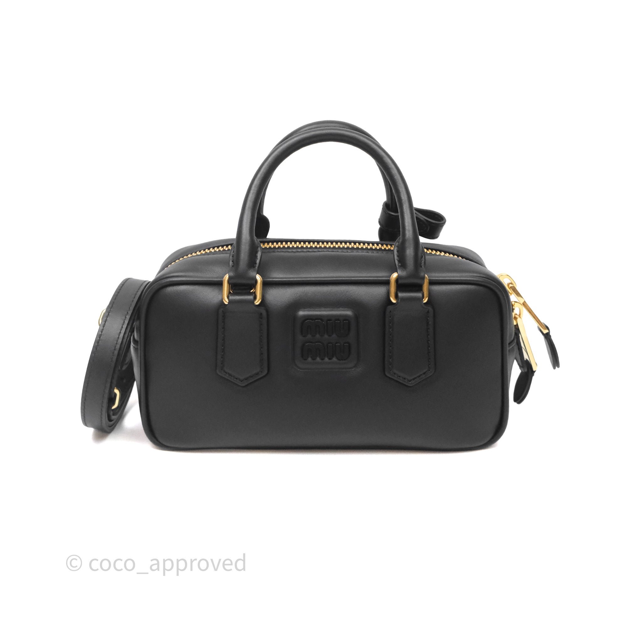 Miu Miu Arcadie Leather Bag Black