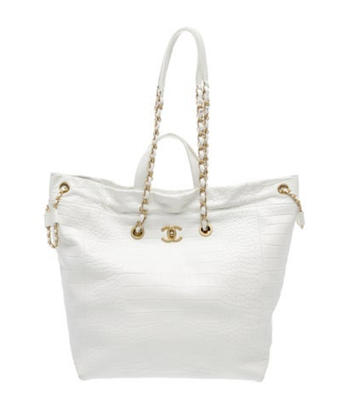 Chanel Paris New York Large Coco Croc Tote