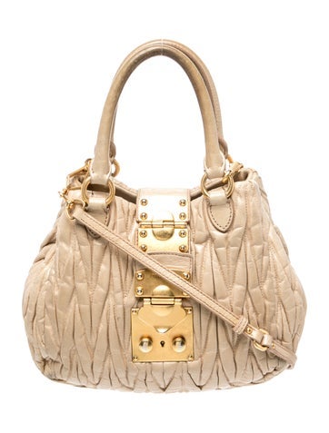Miu Miu Leather Top Handle Bag