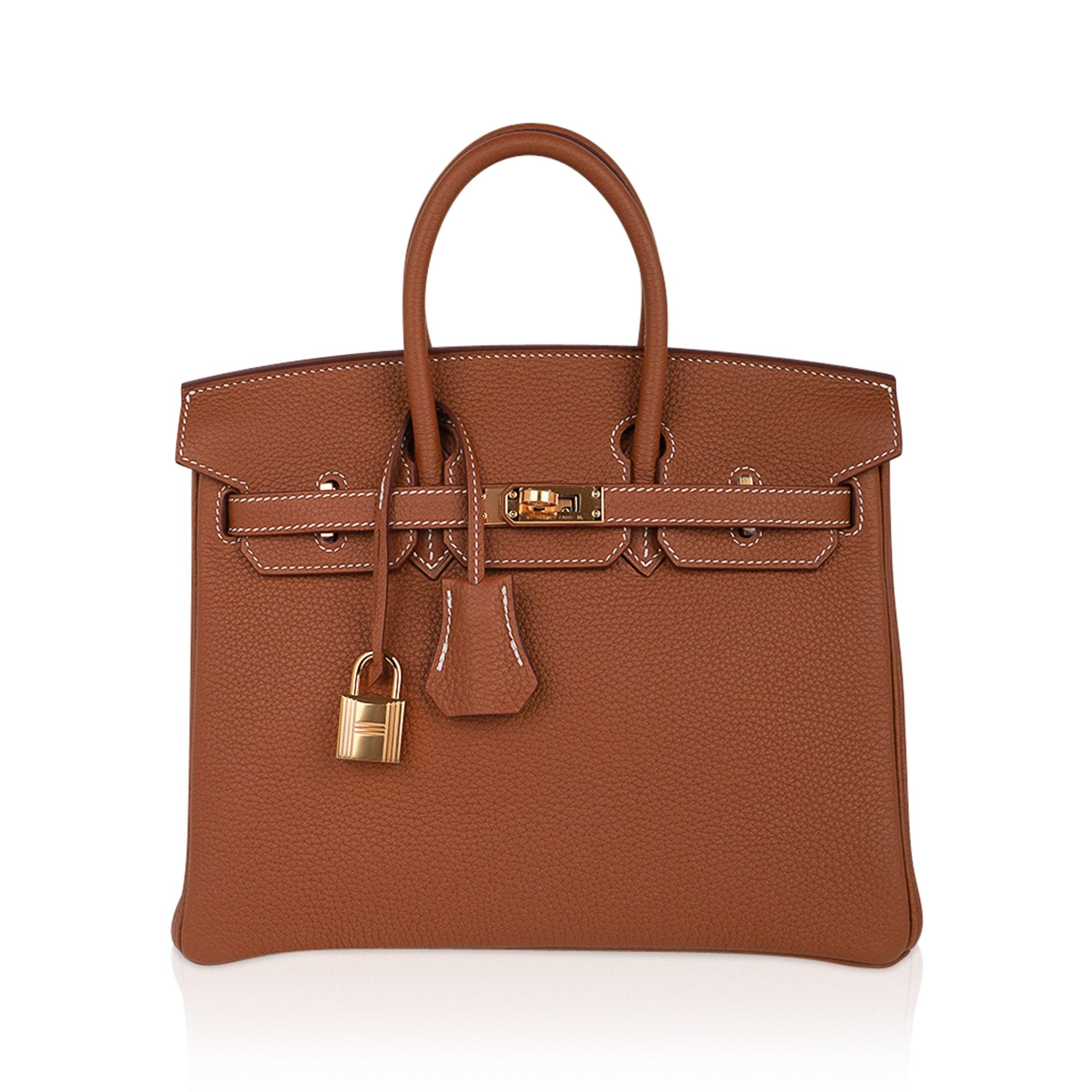 Hermes Hermes Birkin 25 Bag Gold Togo Leather with Gold Hardware