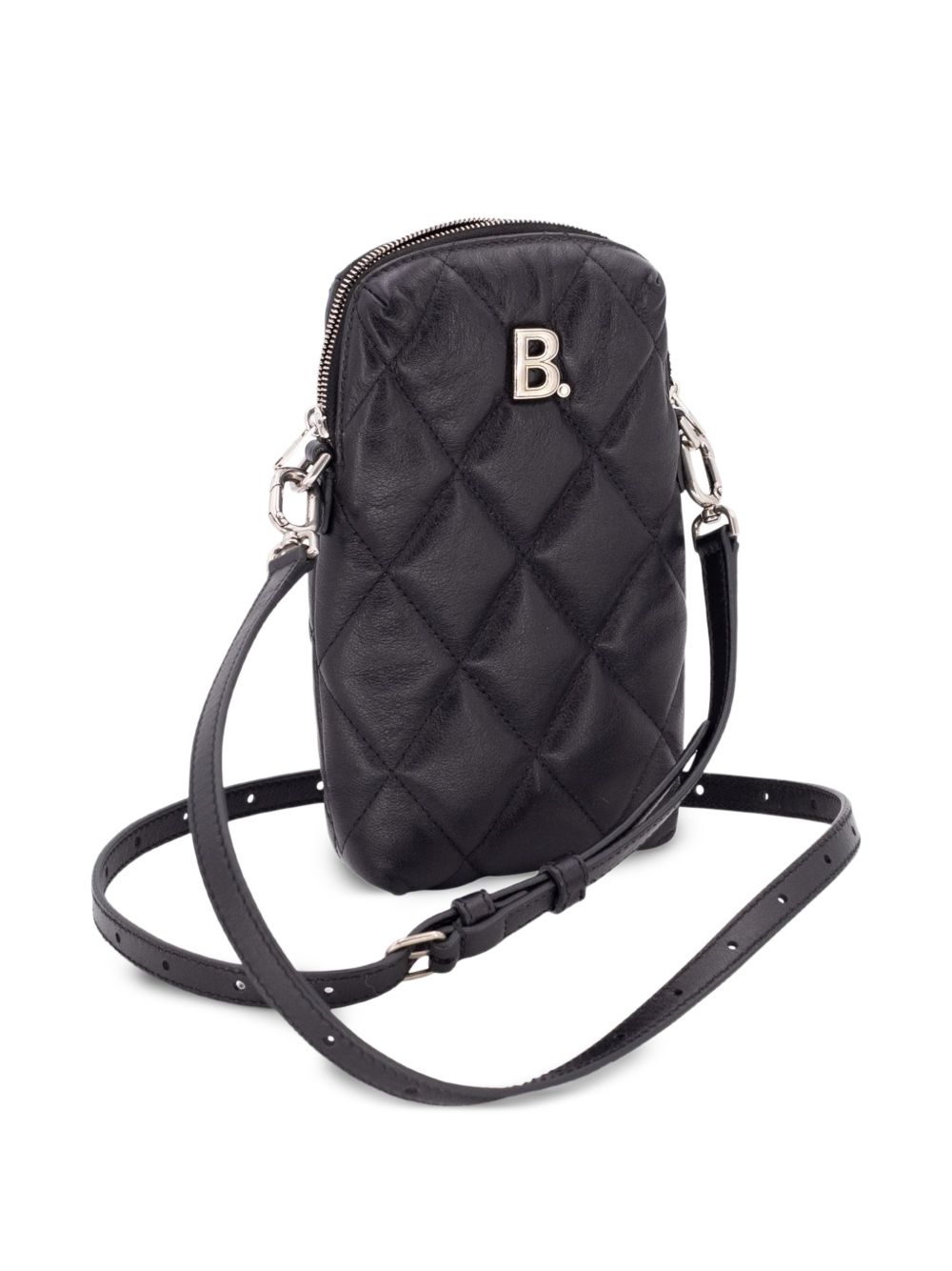quilted leather clutch bag