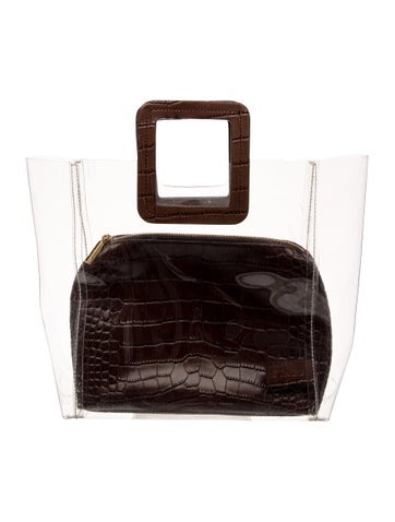 Embossed Leather Top Handle Bag