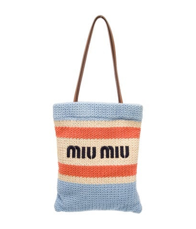 Miu Miu Miu Raffia Tote 2023