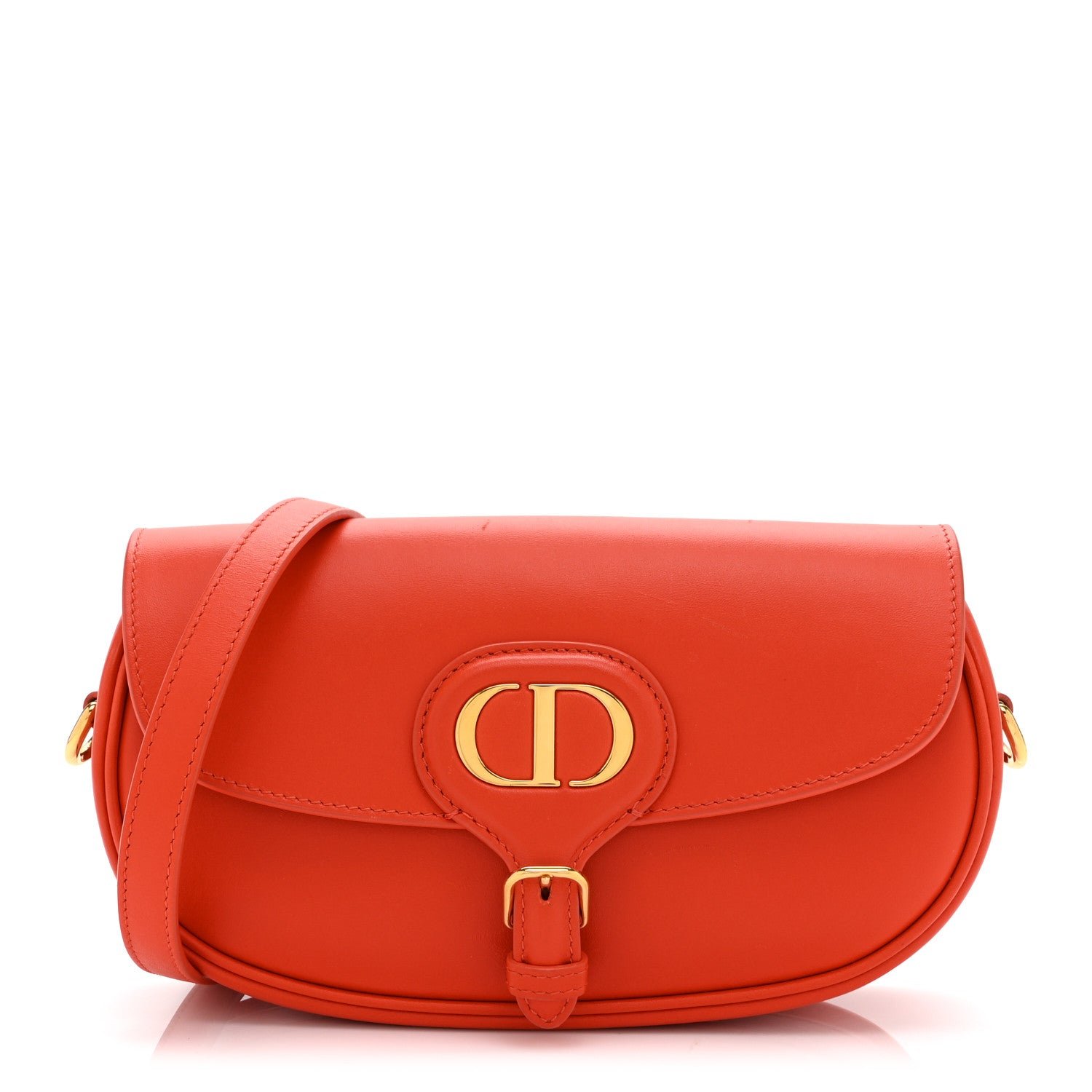 Christian Dior Box Calfskin East West Bobby Bag Orange