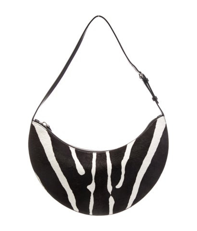 Alaia Calf Hair Half Moon Small