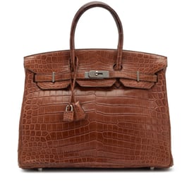 Hermes Fauve Matte Niloticus Crocodile Birkin 35 Palladium Hardware, 2011