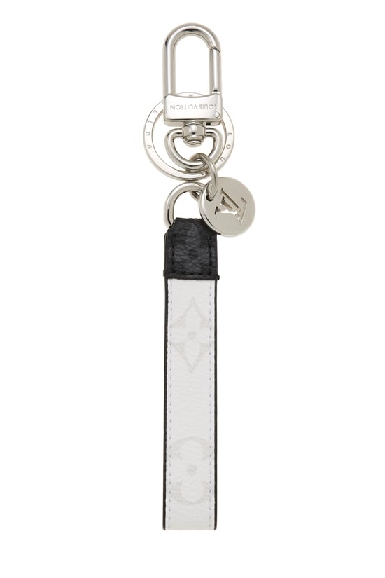 White Monogram Eclipse Porte Cles Dragonne