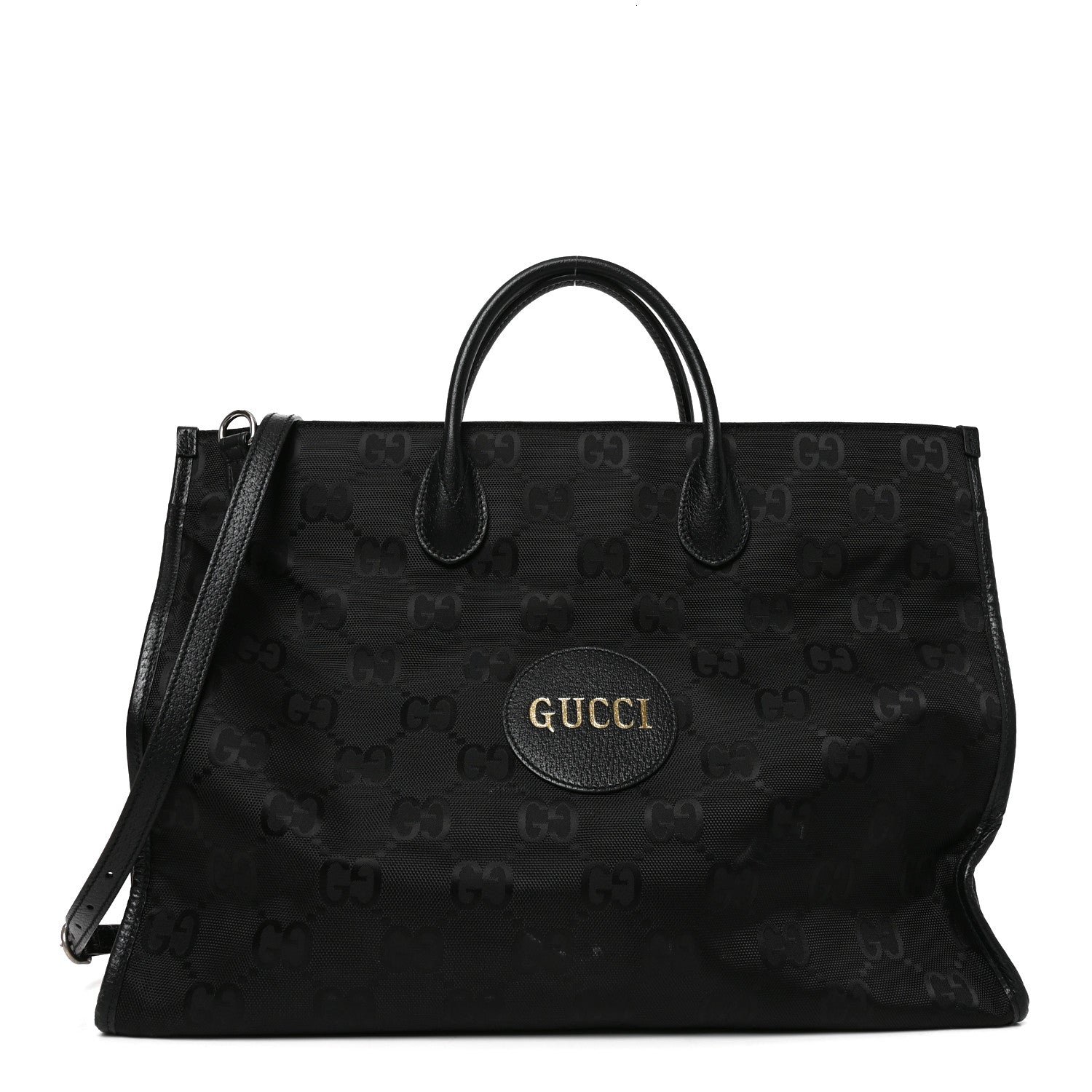 Gucci Econyl Nylon Monogram Large Off The Grid Tote Bag Black