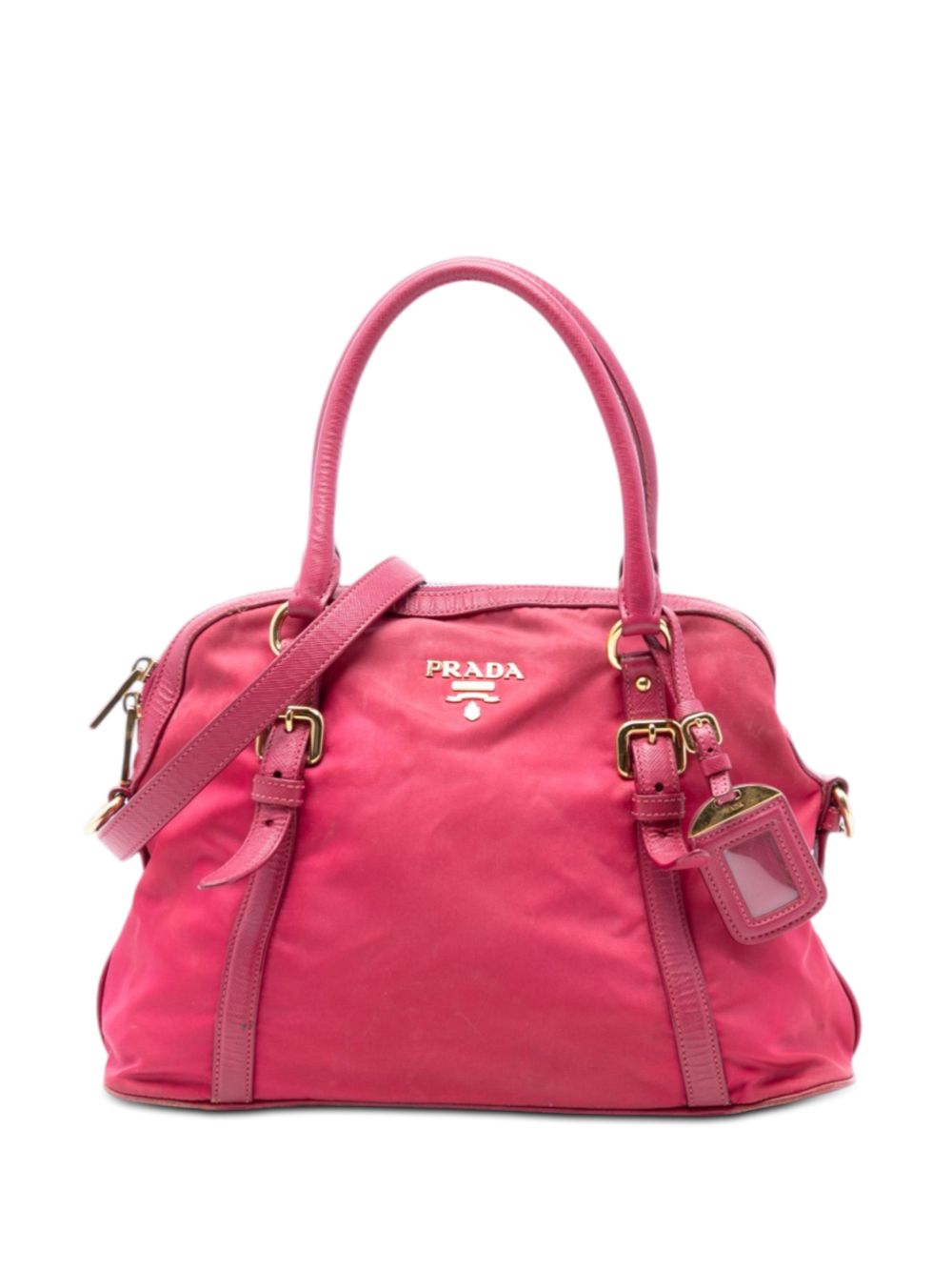 2000-2025 Saffiano Trimmed Tessuto Dome satchel