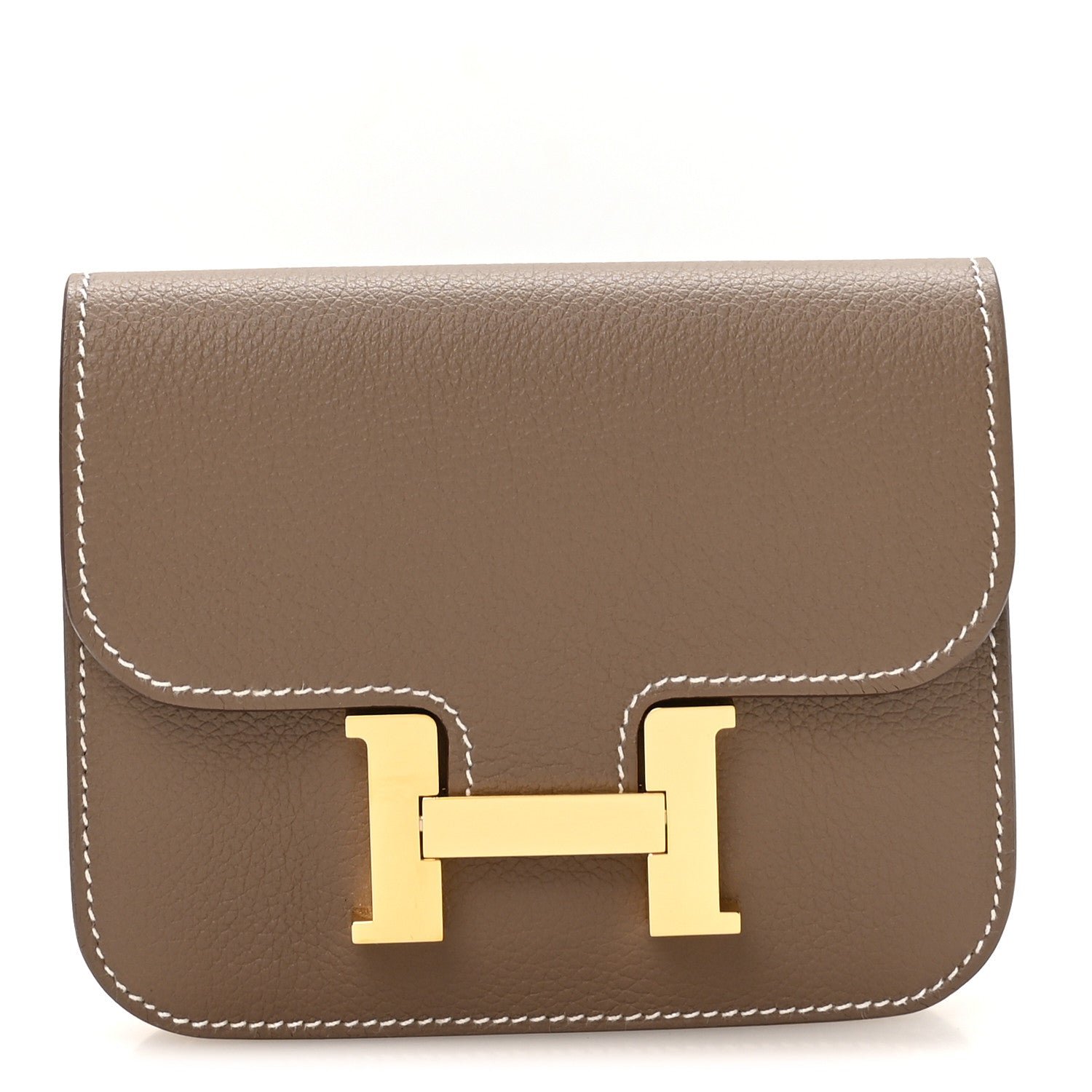 Hermes Evercolor Constance Slim Wallet Etoupe