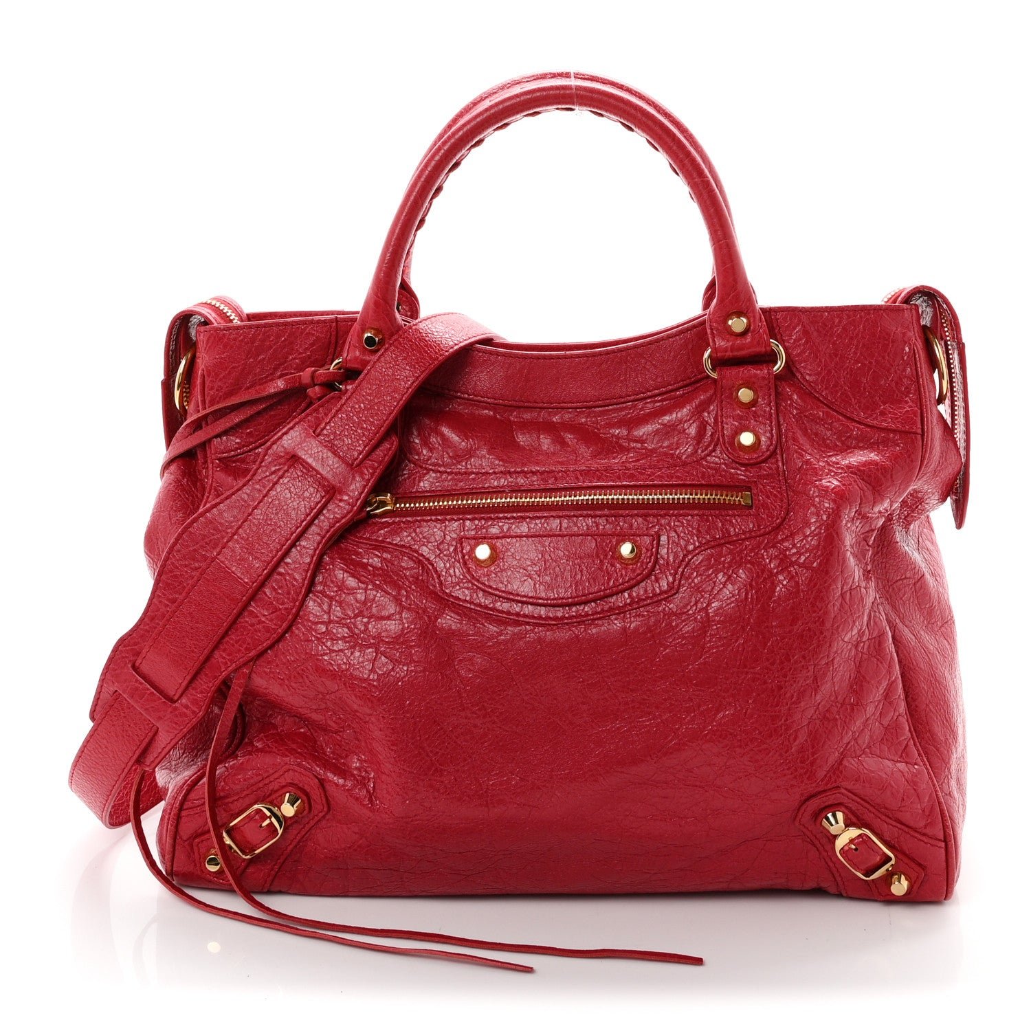 Balenciaga Agneau Classic Gold Hardware Velo Rouge Sapphire