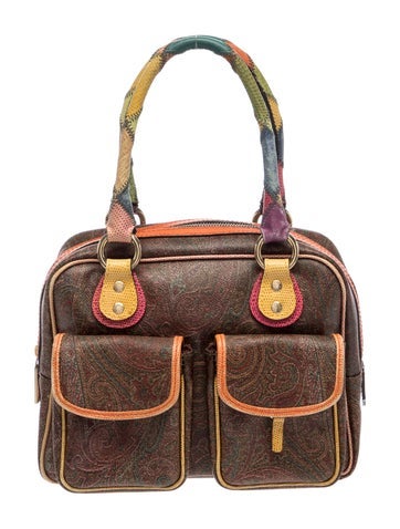 Etro Leather Top Handle Bag