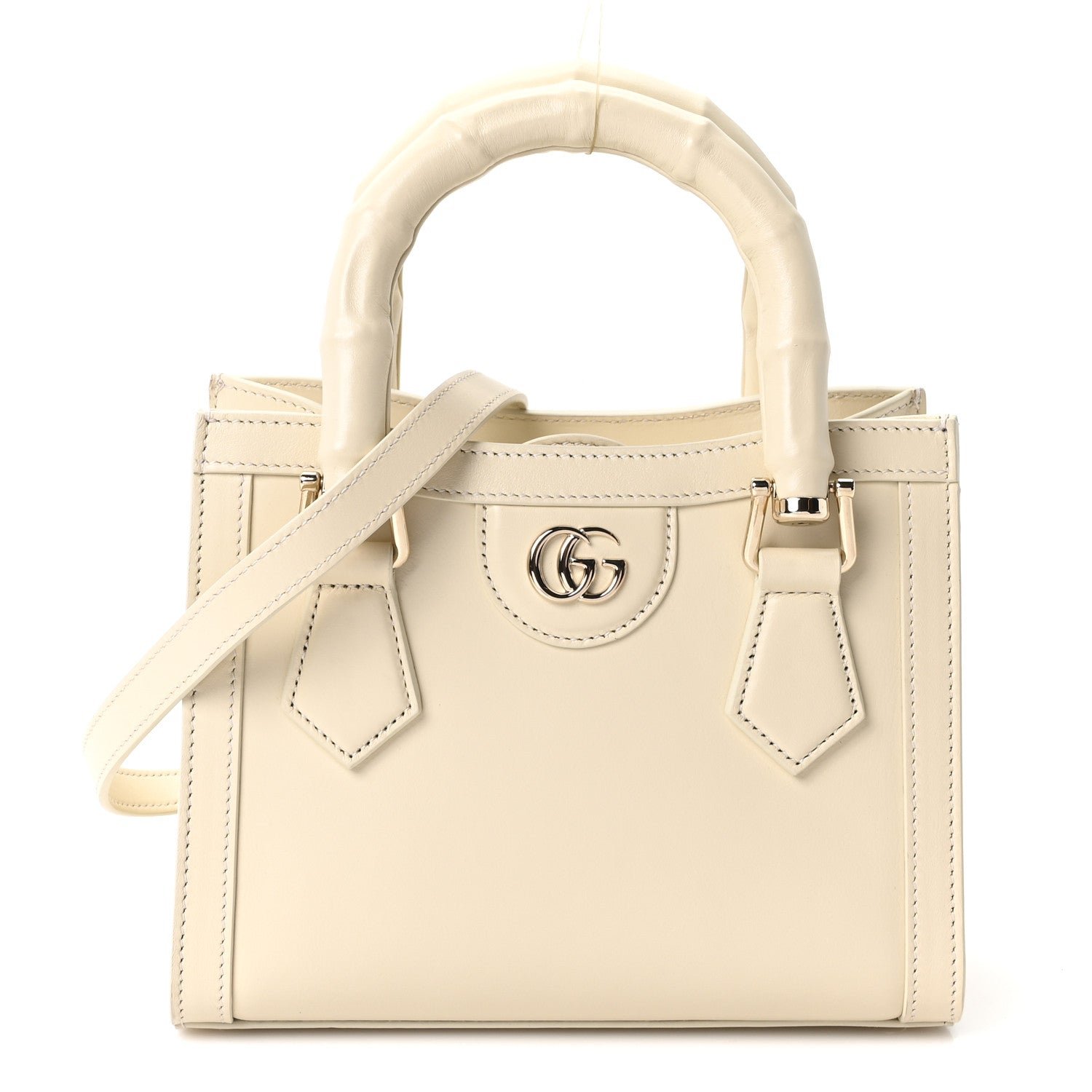 Gucci Sweetbread Calfskin Mini Diana Tote Bag New Ivoire