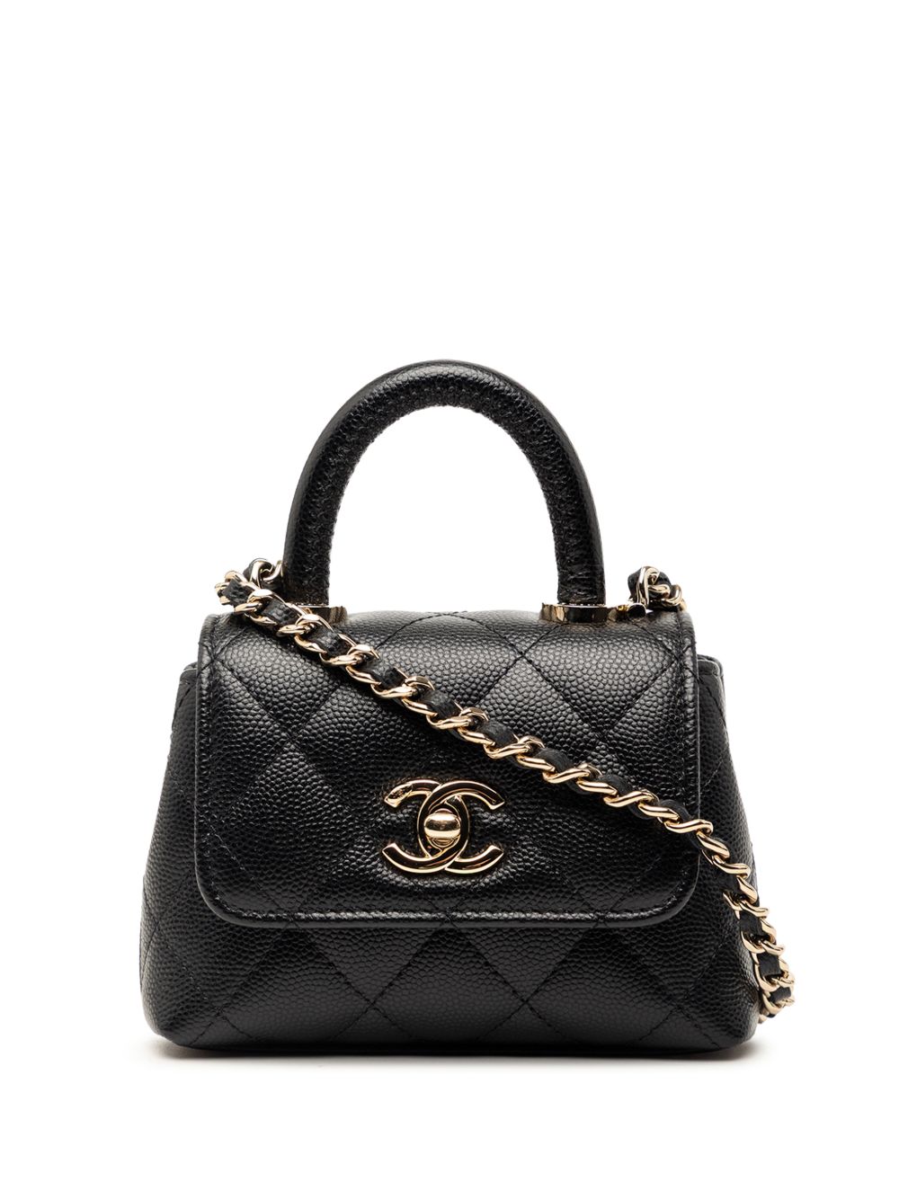 2021-2026 Nano Quilted Caviar Coco Top Handle Bag satchel