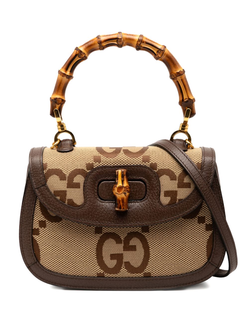 2016-2025 Small Jumbo GG Canvas Bamboo 1947 Top Handle Bag satchel