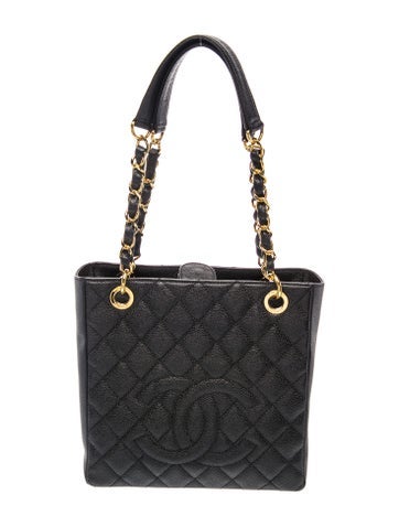 Quilted Caviar Petit Shopping Tote