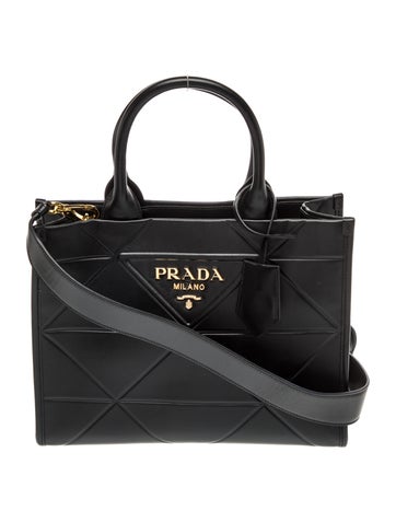 Prada Enameled Metal Triangle Symbole Small