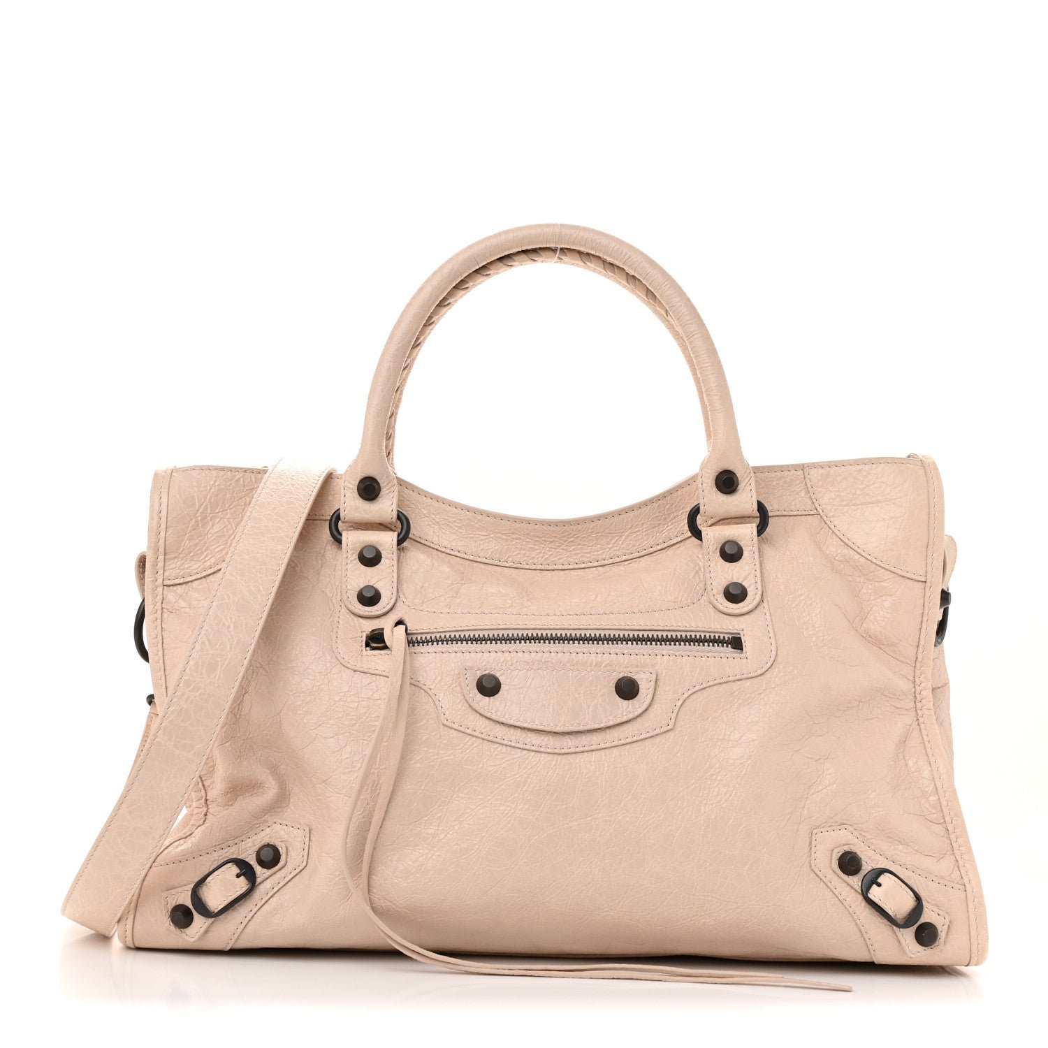 Balenciaga Agneau Arena Storico Classic Hardware Medium Le City Almond