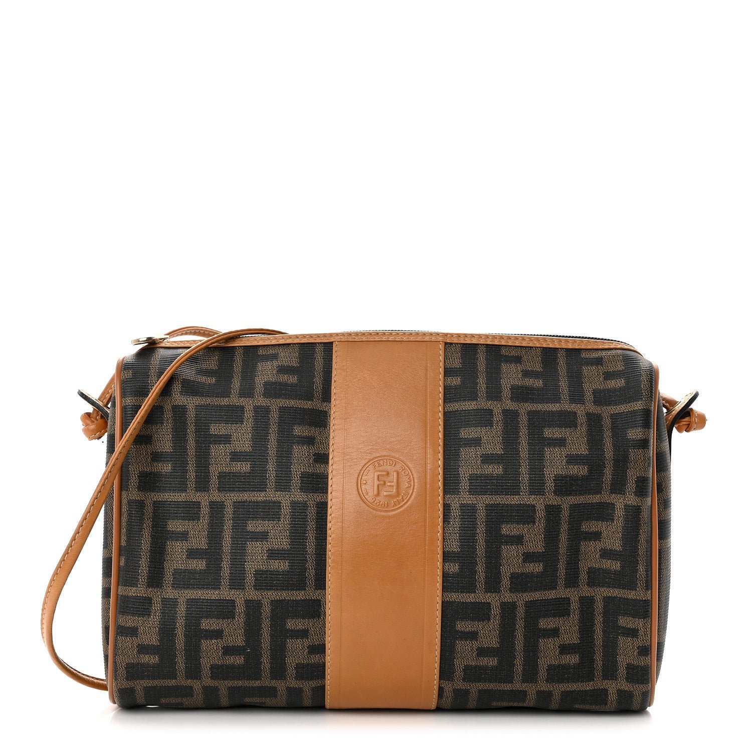 Fendi Zucca Crossbody Tobacco Tan