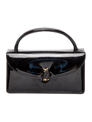 Judith Leiber Patent Leather Top Handle Bag