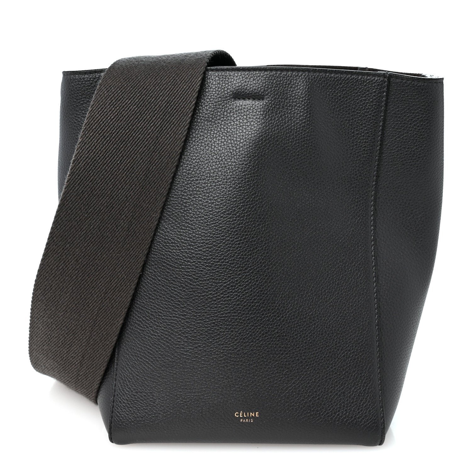 Celine Soft Grained Calfskin Small Sangle Bucket Bag Kohl