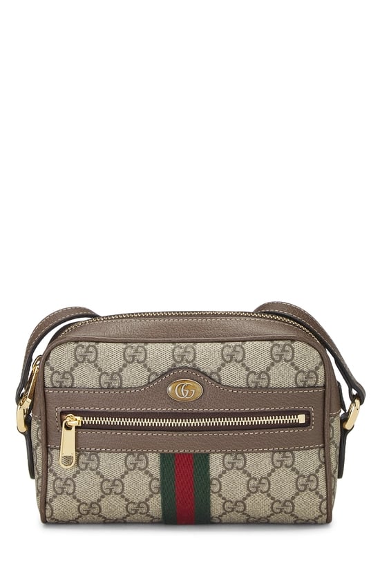 Brown GG Supreme Canvas Web Ophidia Crossbody Mini