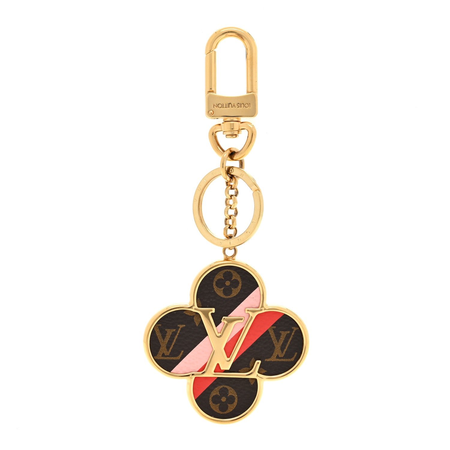 Louis Vuitton Metal Monogram Into The Flower Bag Charm Key Holder