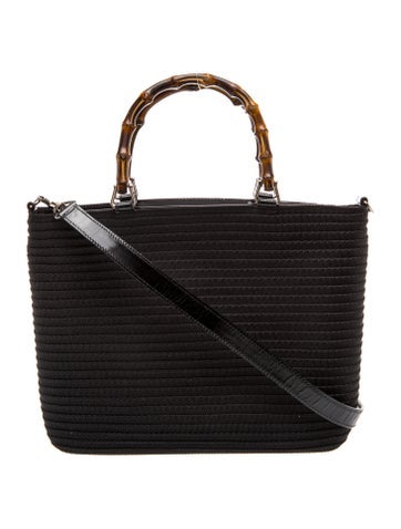 Bamboo Top Handle Bag Vintage