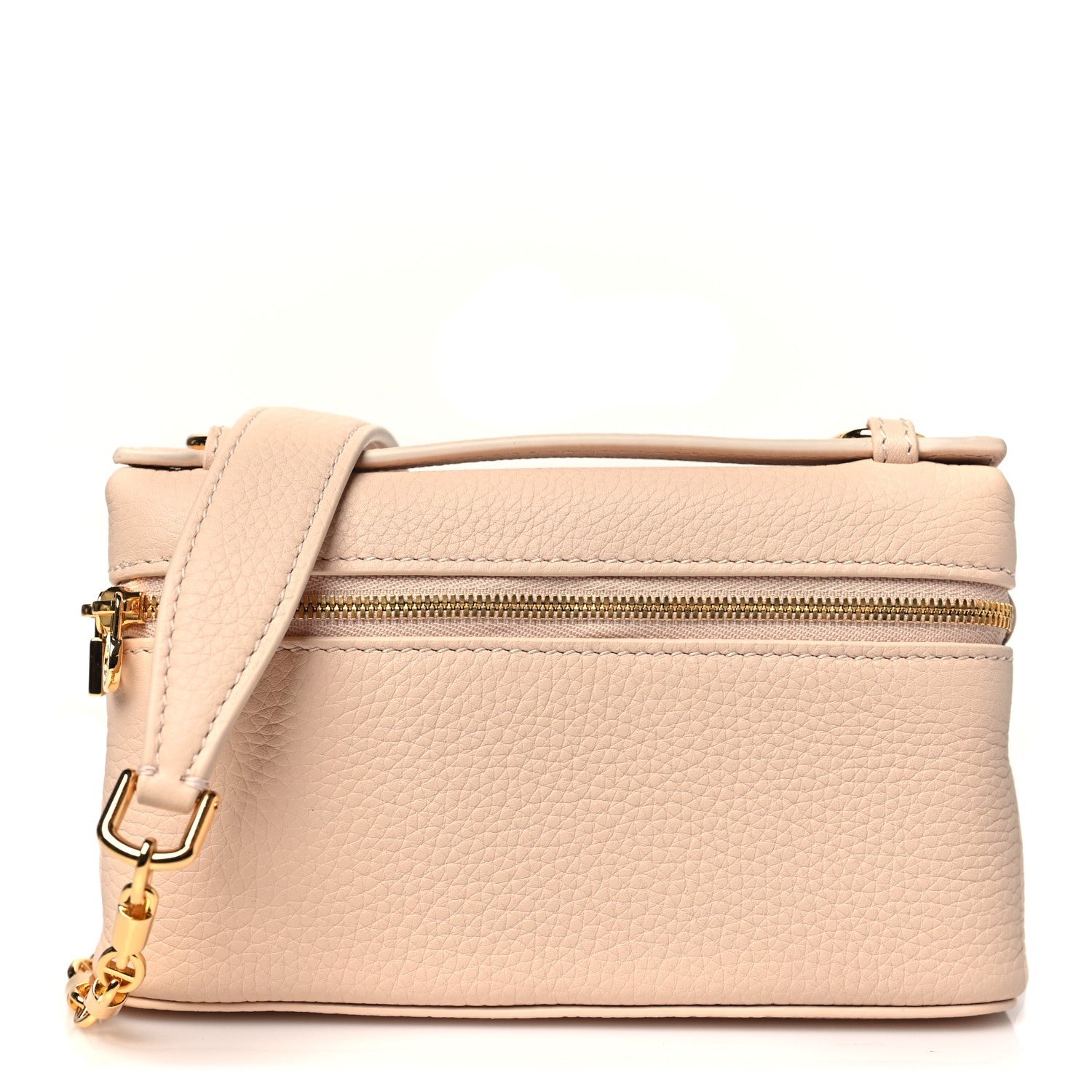 Loro Piana Loro Piana Grained Calfskin Extra Pocket Mini Pouch Creamed Honey