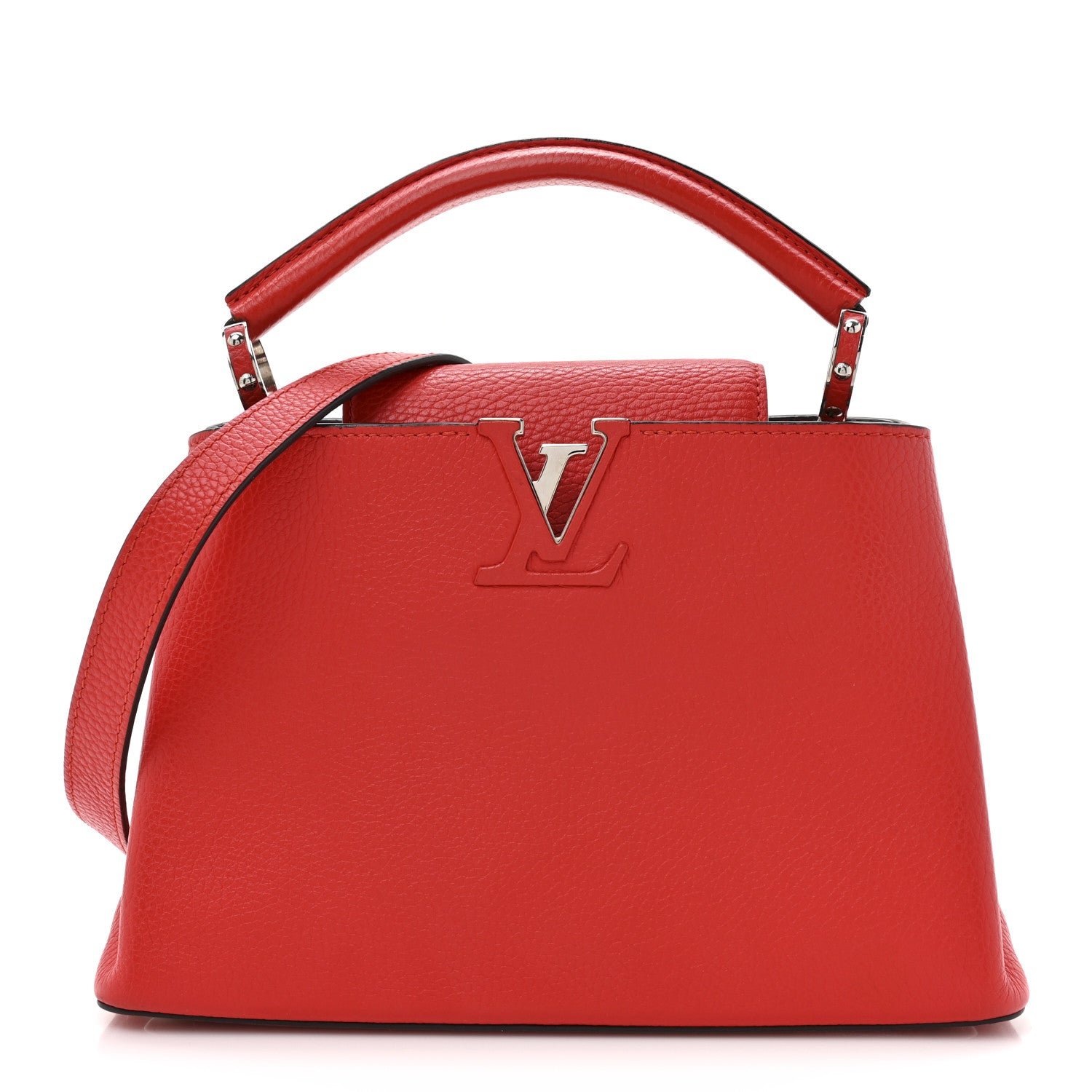 Louis Vuitton Louis Vuitton Taurillon Capucines BB Coquelicot