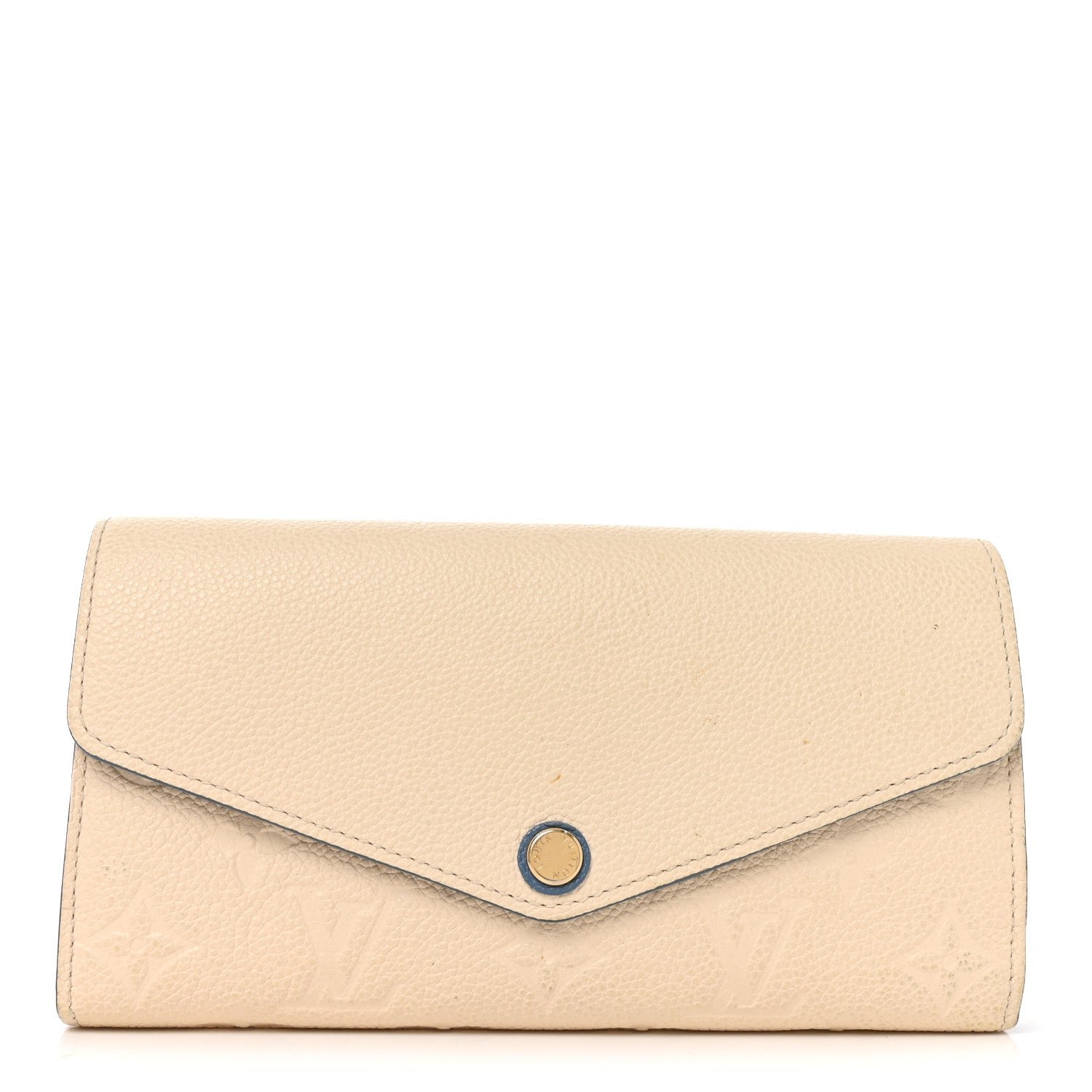 Louis Vuitton Empreinte Sarah Wallet NM Creme Blue Jean