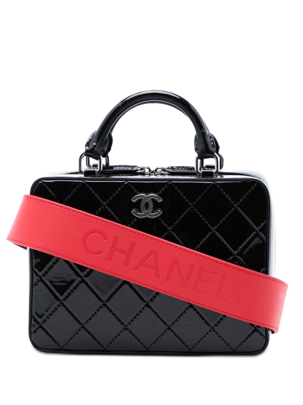 2019 CC Quilted Patent Travel Kit Vanity Case satchel