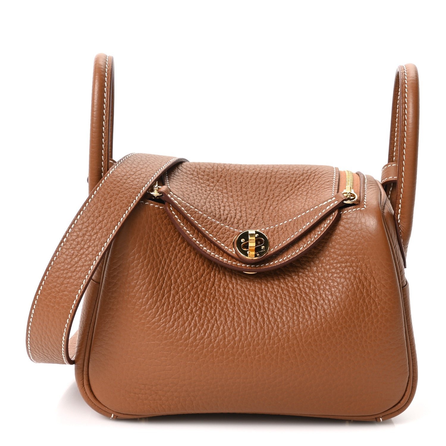 Hermes Taurillon Clemence Mini Lindy 20 Gold