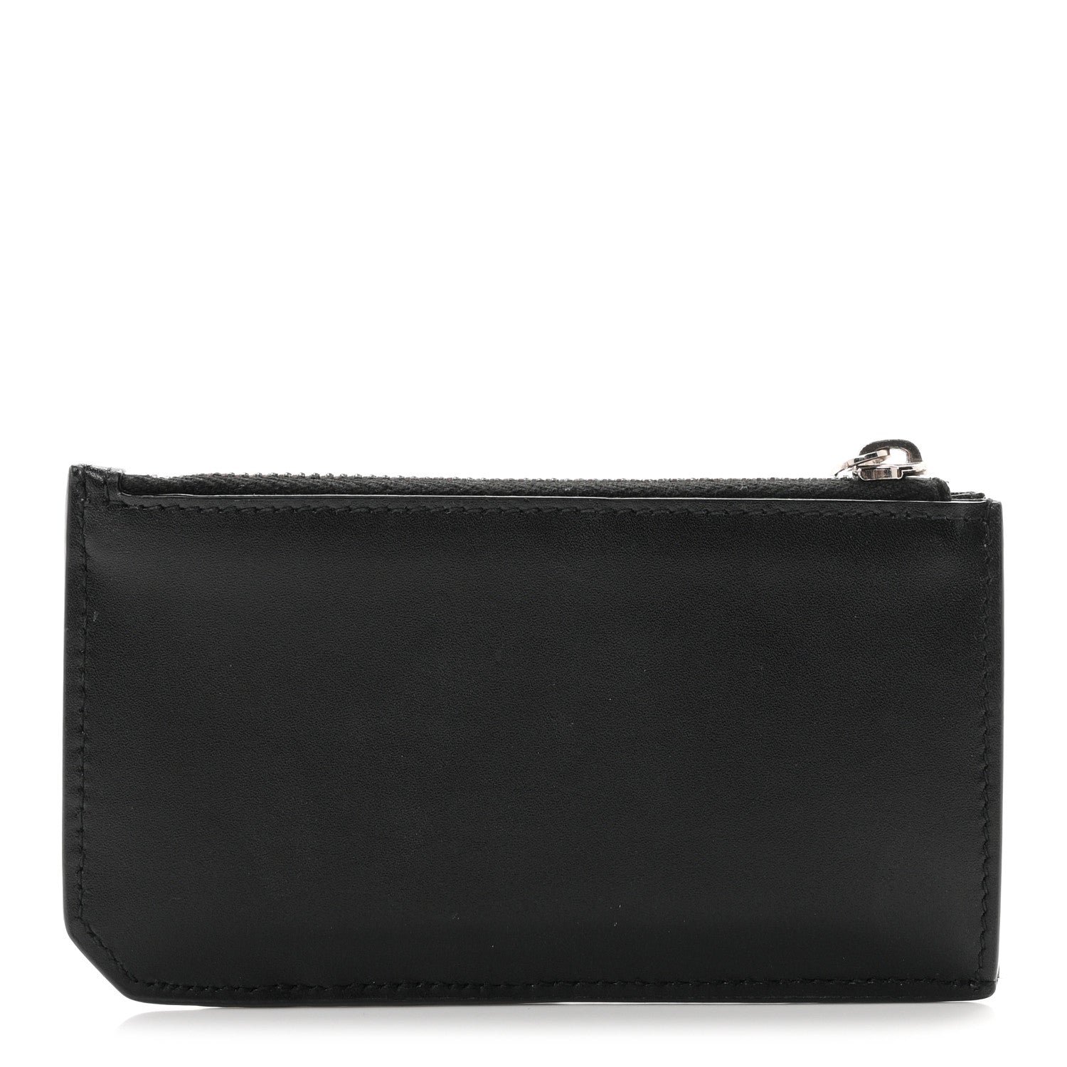 Saint Laurent Calfskin 5 Fragments Zip Pouch Card Holder Black