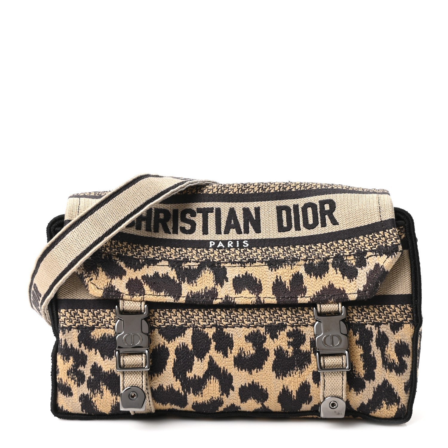 Dior Christian Dior Canvas Mizza Embroidered Small Diorcamp Messenger Beige