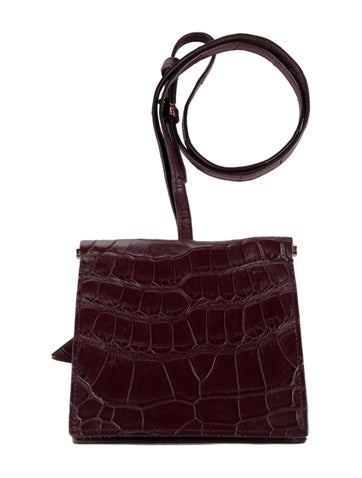 Embossed Leather Evening Bag