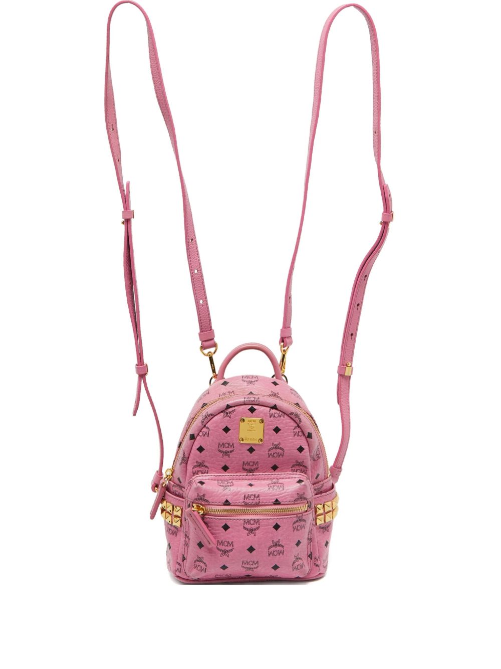 MCM mini Stark Bebe Boo studded Visetos backpack