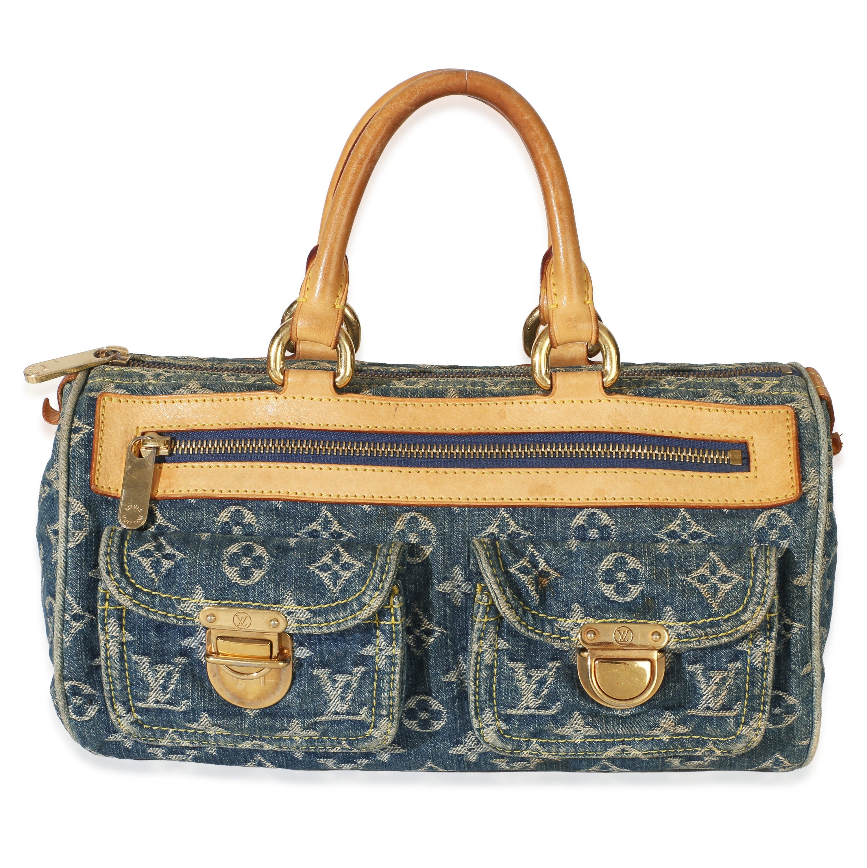 Blue Denim Monogram Neo Speedy