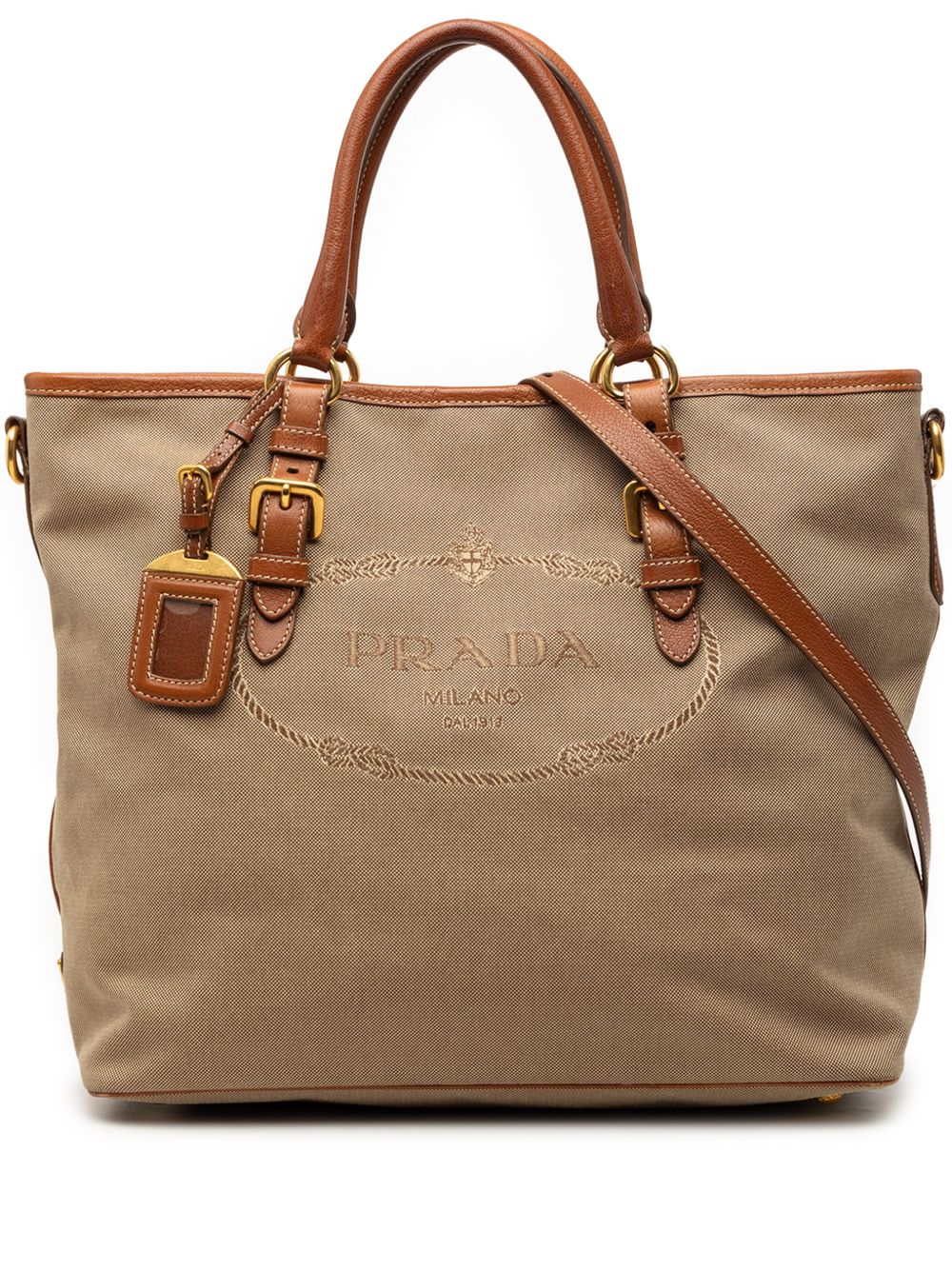 Prada 2013-2025 Canvas Canapa Logo Convertible Tote satchel