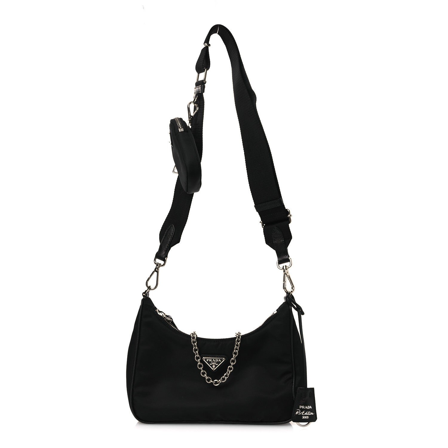 Prada Nylon Re-Edition 2005 Shoulder Bag Black
