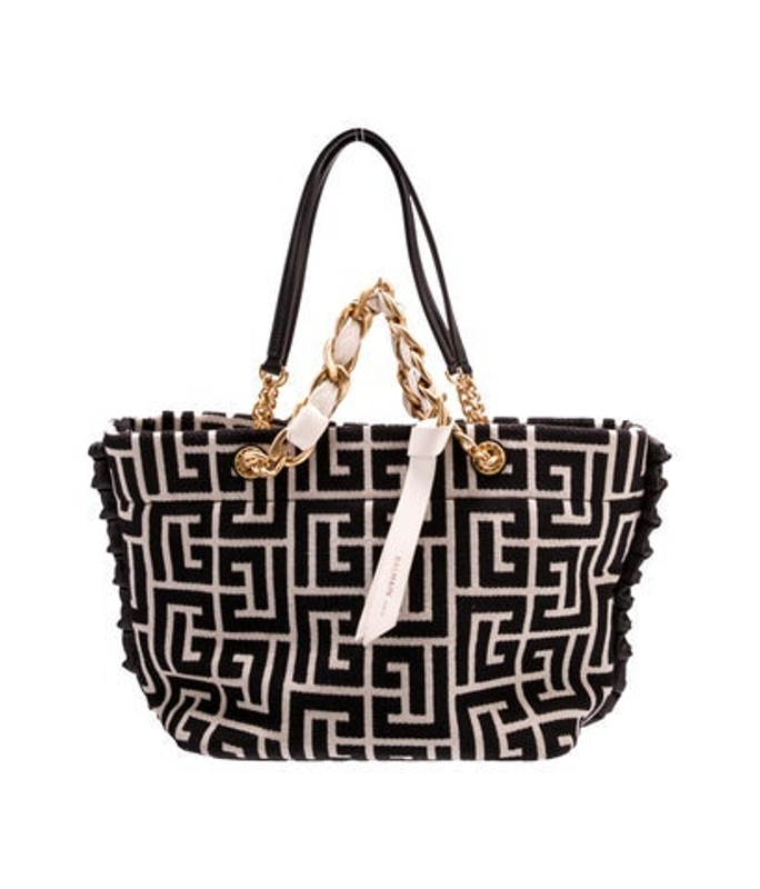 Balmain Canvas Shoulder Bag
