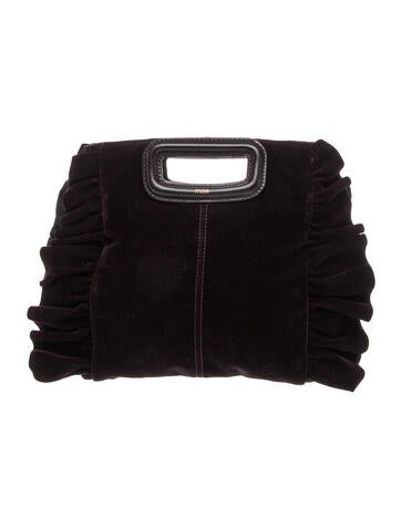 Maje Velvet Top Handle Bag