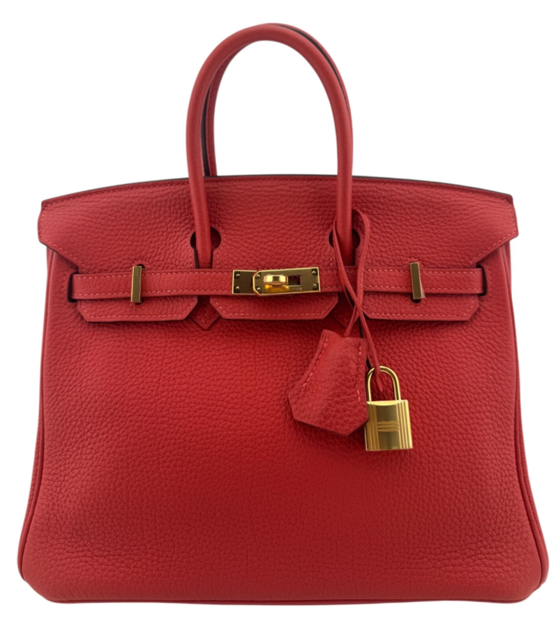 Hermes Rouge Pivoine Togo Birkin 25 Gold Hardware, 2015