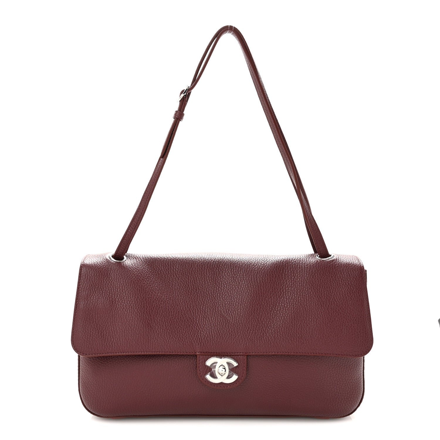 Chanel Grained Calfskin Small Souplissimo Maxi Flap Burgundy