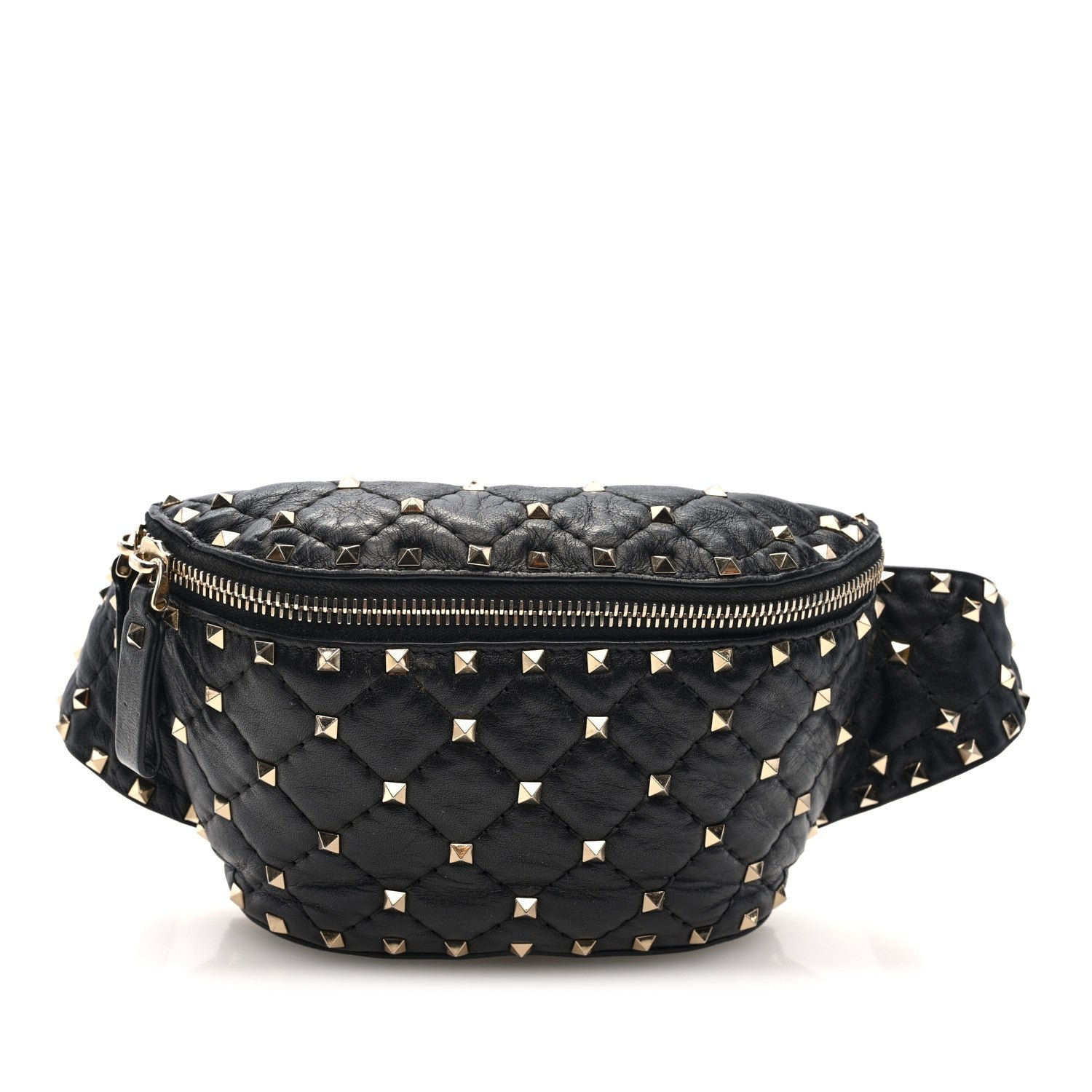 Valentino Garavani Nappa Rockstud Spike Belt Bag 95 Black