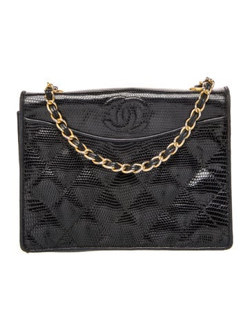 Lizard CC Quilted Flap Bag