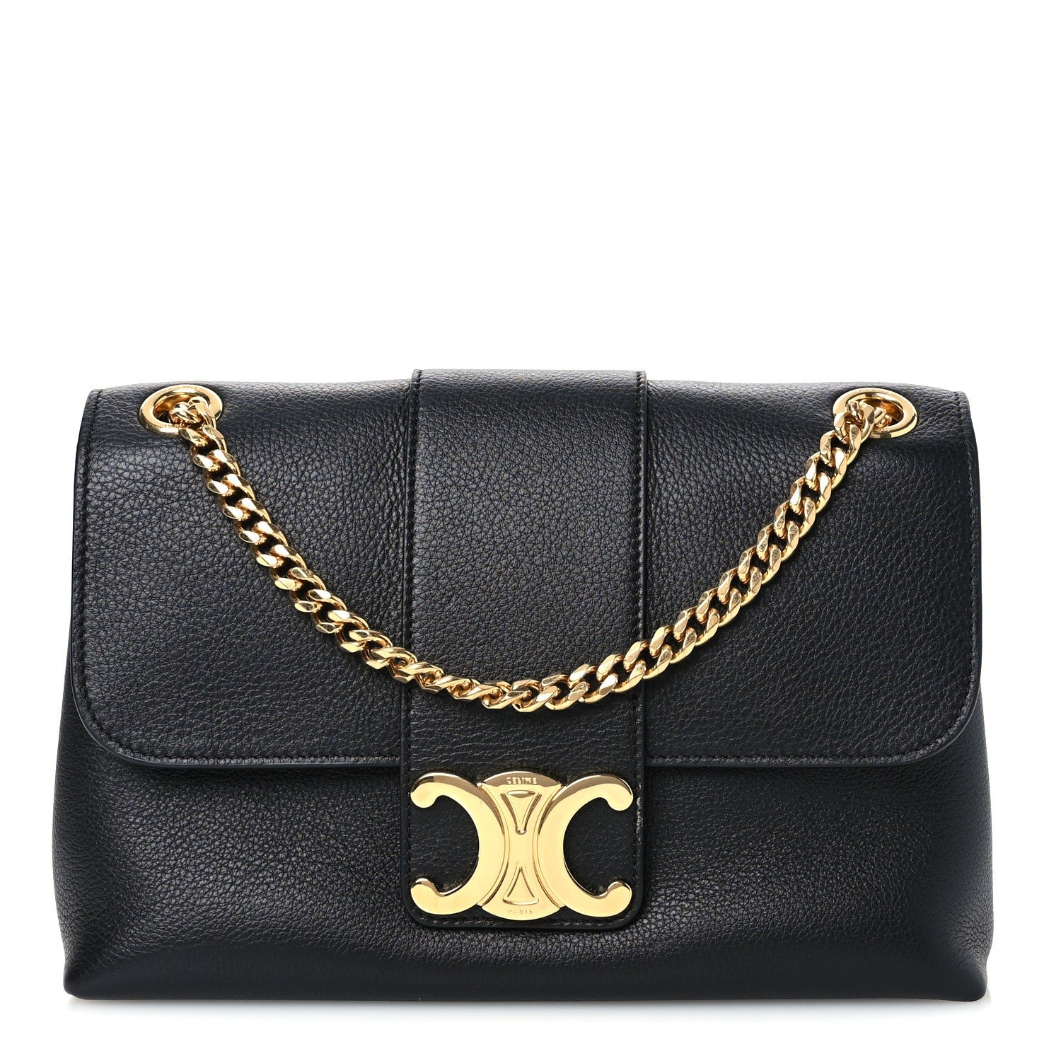 Celine Celine Supple Calfskin Teen Victoire Black
